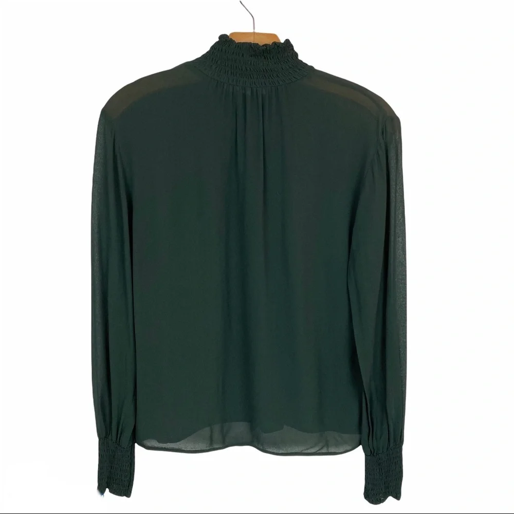 & Other Stories Ruffle Mock Neck Blouse Size 4